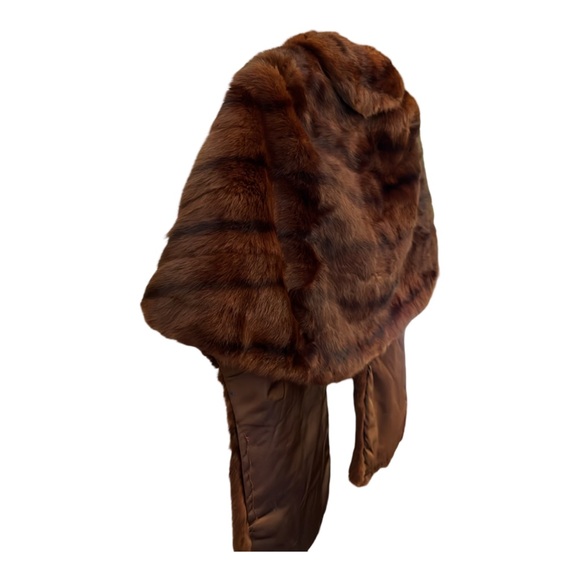 Dunlap Clothes Shop Cincinnati Vintage Mahogany Mink Fur Stole Medium Large - Picture 6 of 14